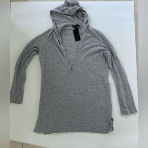 BCBG cashmere Gray Hooded Sweater “new”